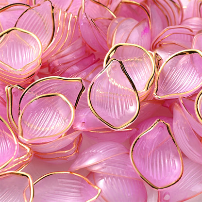 50pcs/set 15x22mm Fashion Petal Beads
