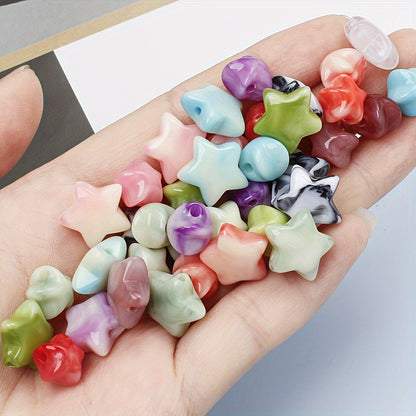 Star Pattern Acrylic Beads