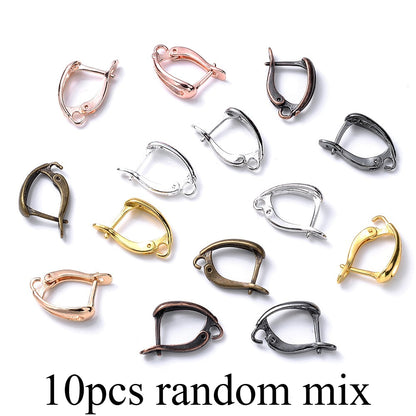 10-Piece D-Shape Copper Earring Hooks