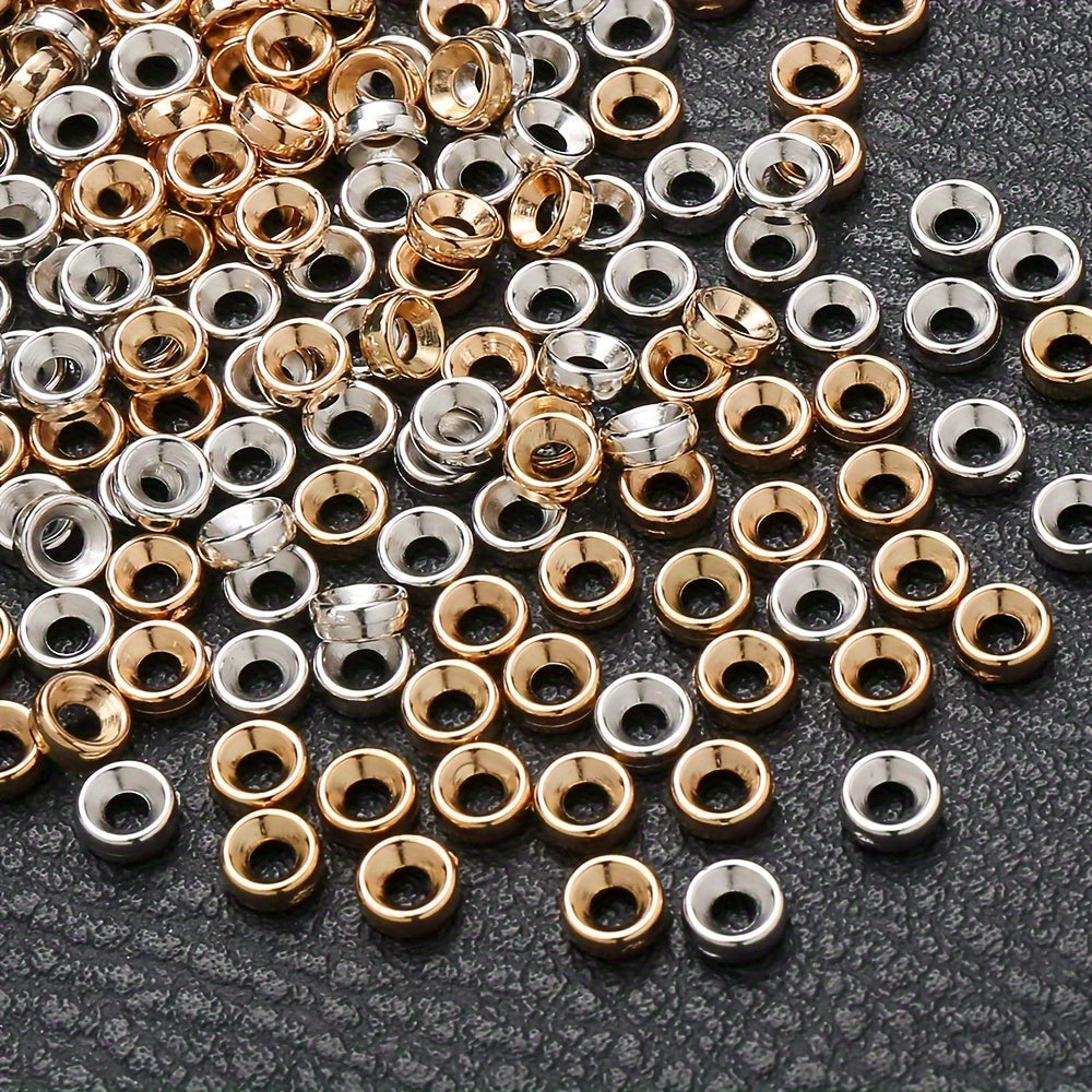 100PCS 7mm Large Hole Round Plastic Bead Set