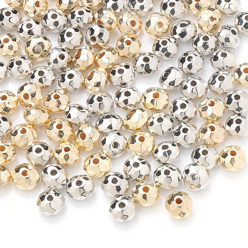 100PCS 8mm Faceted Ball Plastic Bead Set