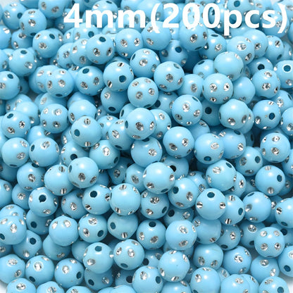 Mixed Acrylic Round Spacer Beads