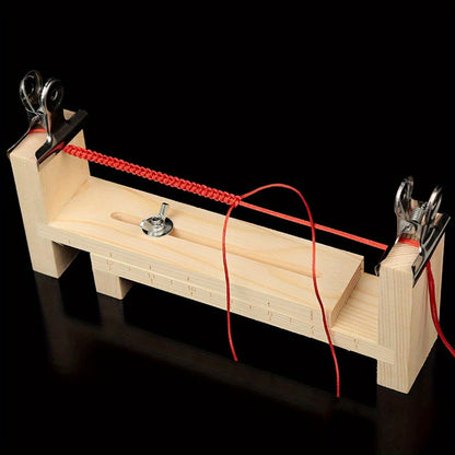 Adjustable Wooden Bracelet Making Tool with 2 Clips