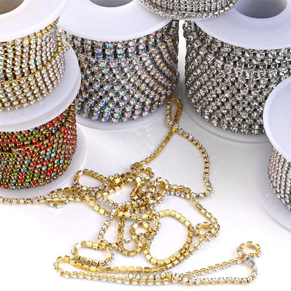1 Roll 10 Yards Sparkling Rhinestone Chain Trim