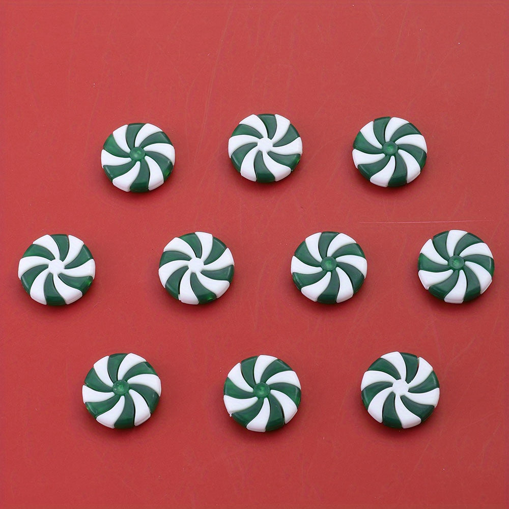 10PCS Christmas Acrylic Candy Cane Hanging Ornament Set