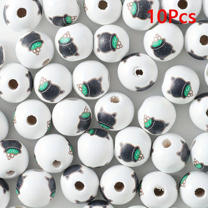 Halloween Wooden Beads