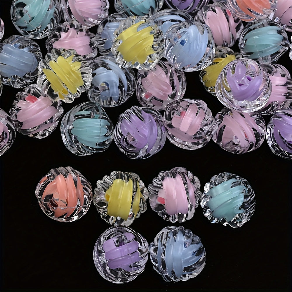 Frosted Acrylic Spacer Beads