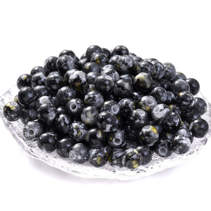 100pcs 8mm Cracked Acrylic Loose Spacer Beads