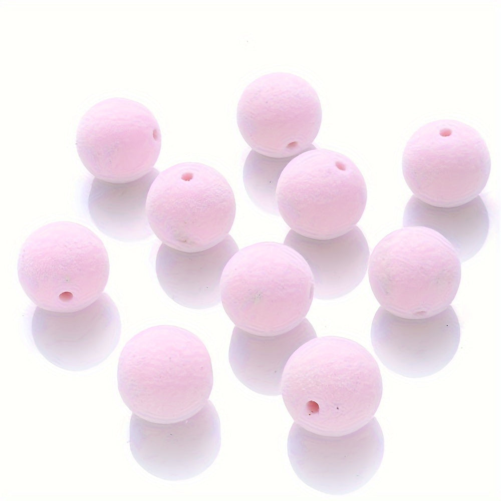 Flocking Pompom Acrylic Beads