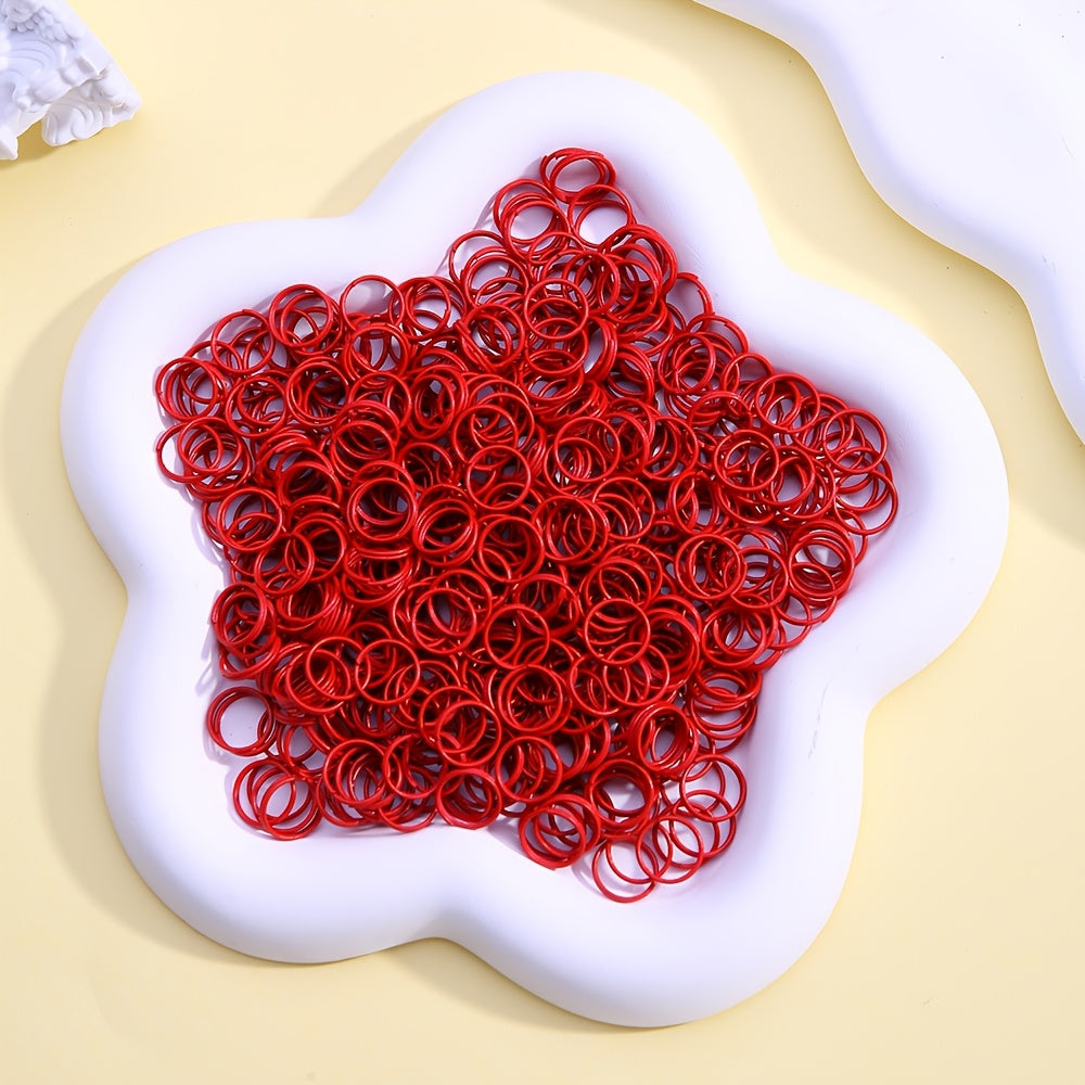 100-Piece 8 mm Alloy Double Open Jump Rings