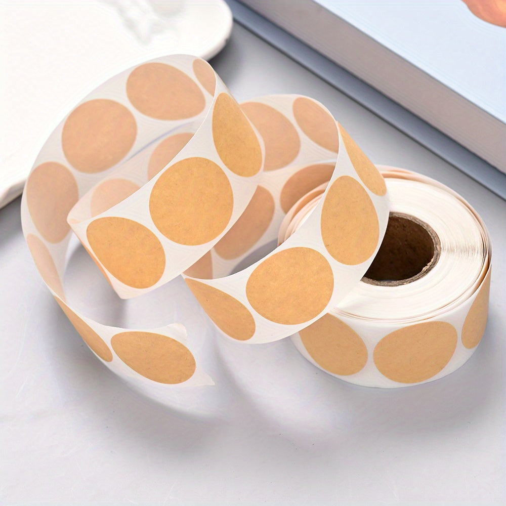 Khaki Round Paper Stickers