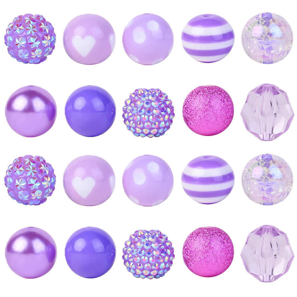 Multicolor 20 mm Thick Acrylic Round Beads