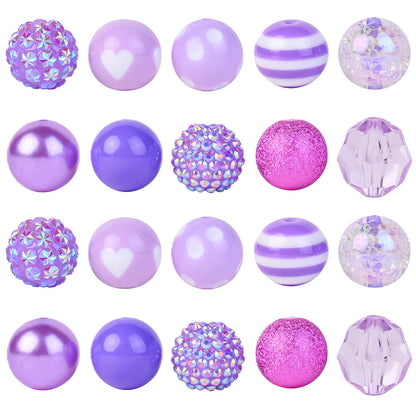 Multicolor 20 mm Thick Acrylic Round Beads