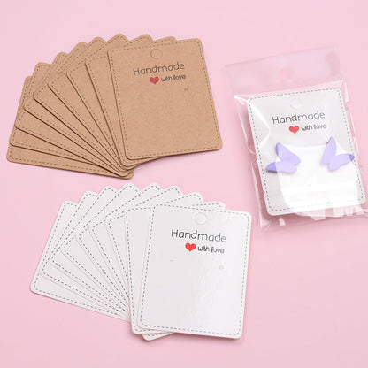 Handmade With Love Earring Display Cards