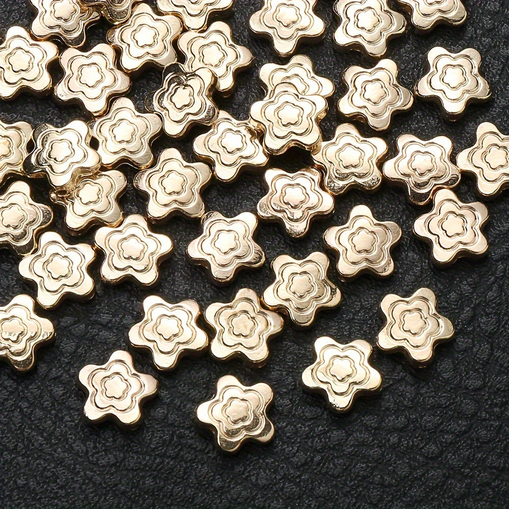 Swirl Flower Plastic Spacer Beads