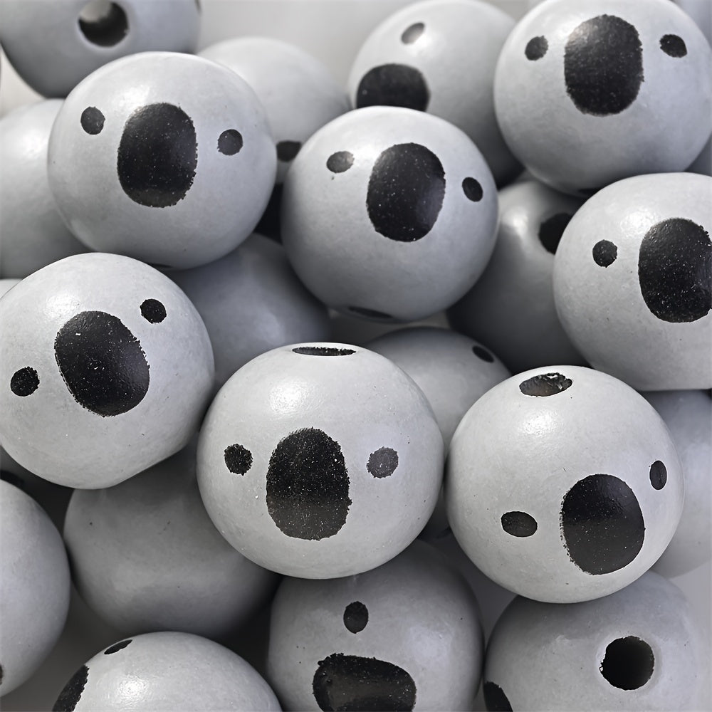 10PCS 20mm Animal-Themed Wooden Bead Set