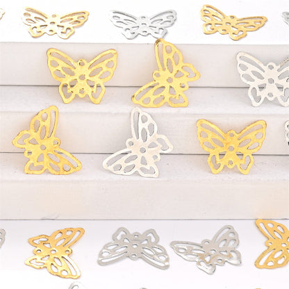 50/100PCS 16×21mm Iron Butterfly Jewelry Findings