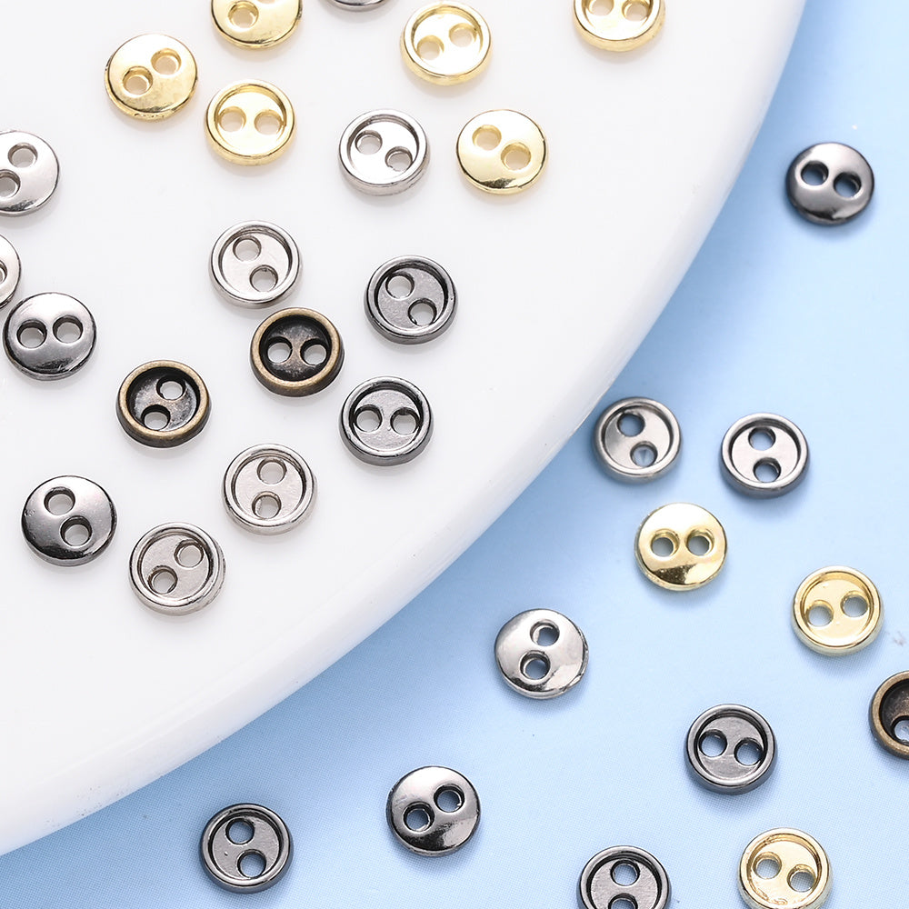 50-Piece 3/4/5 mm Mini Metal Sewing Buttons