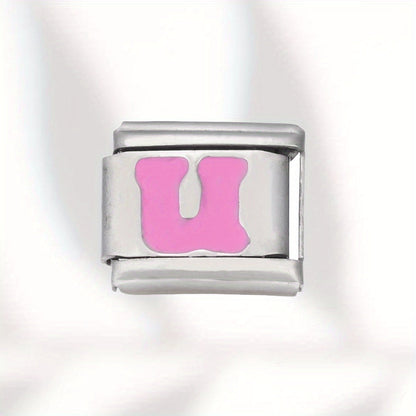 Colorful Stainless Steel Letter Bead