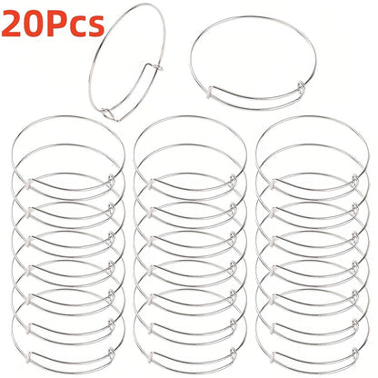 20PCS 53/65mm Adjustable Alloy Ring Set