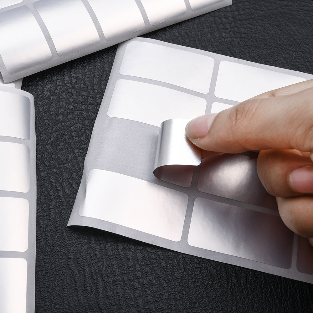 Silvery Waterproof Label Stickers