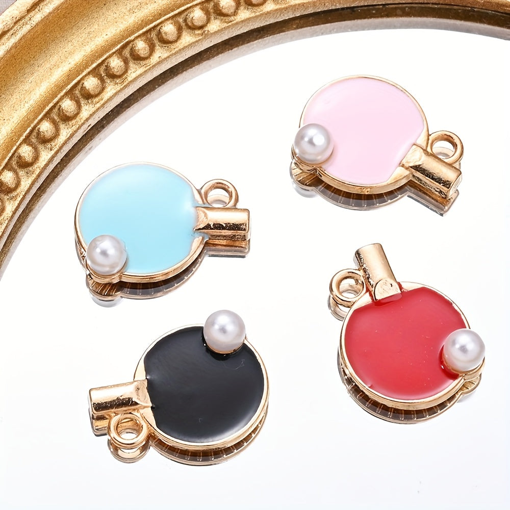 10PCS 12×17mm Colorful Table Tennis Acrylic Pendant Set