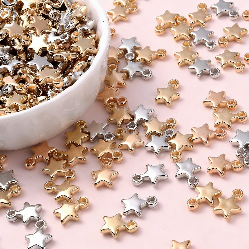 Star-Shaped CCB Plastic Pendants