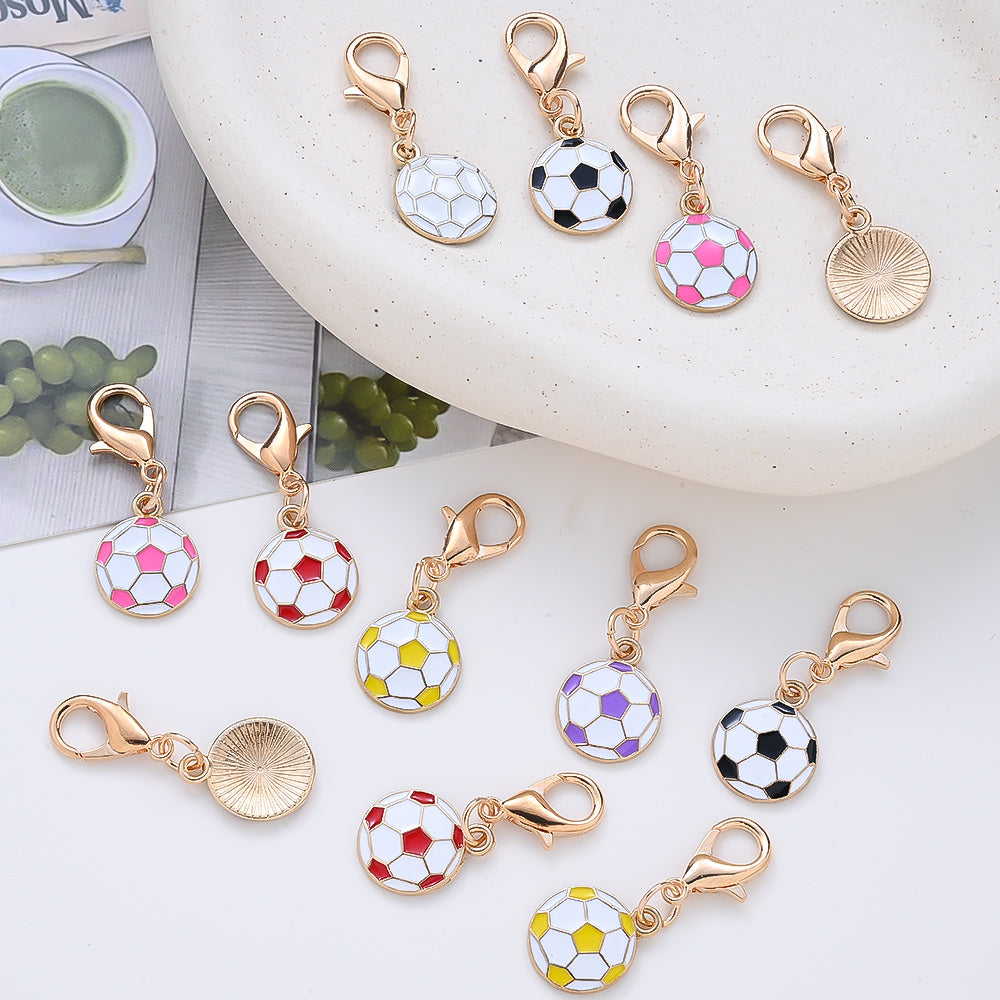 24PCS Random Mix Soccer Mini Keychain Set