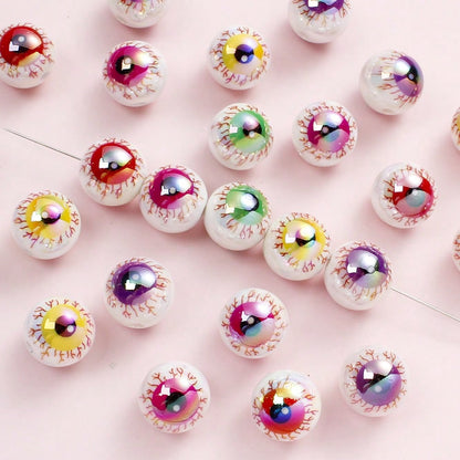5/10/20PCS 16mm Evil Eye AB-Plated Acrylic Bead Set