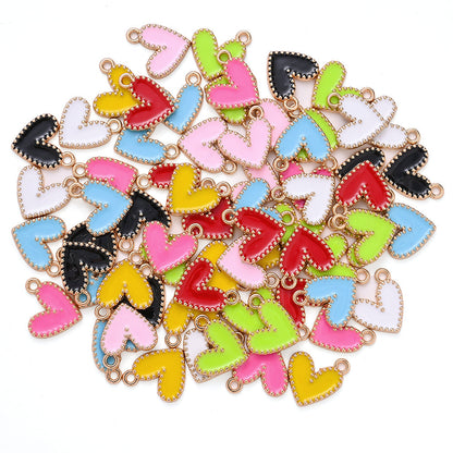 Enamel Heart Pendant Charms