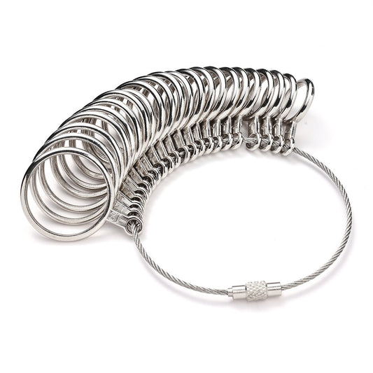 1-Piece Metal Ring Sizer Measuring Tool