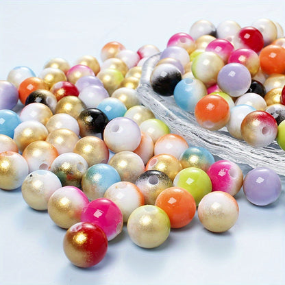 100/200pcs 6/8mm Fashion Gradient Acrylic Beads