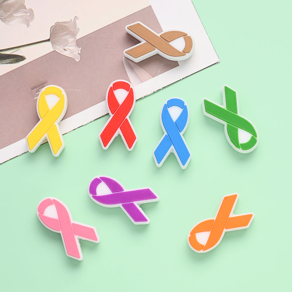 8PCS 28×16mm Silicone Ribbon Bead Set