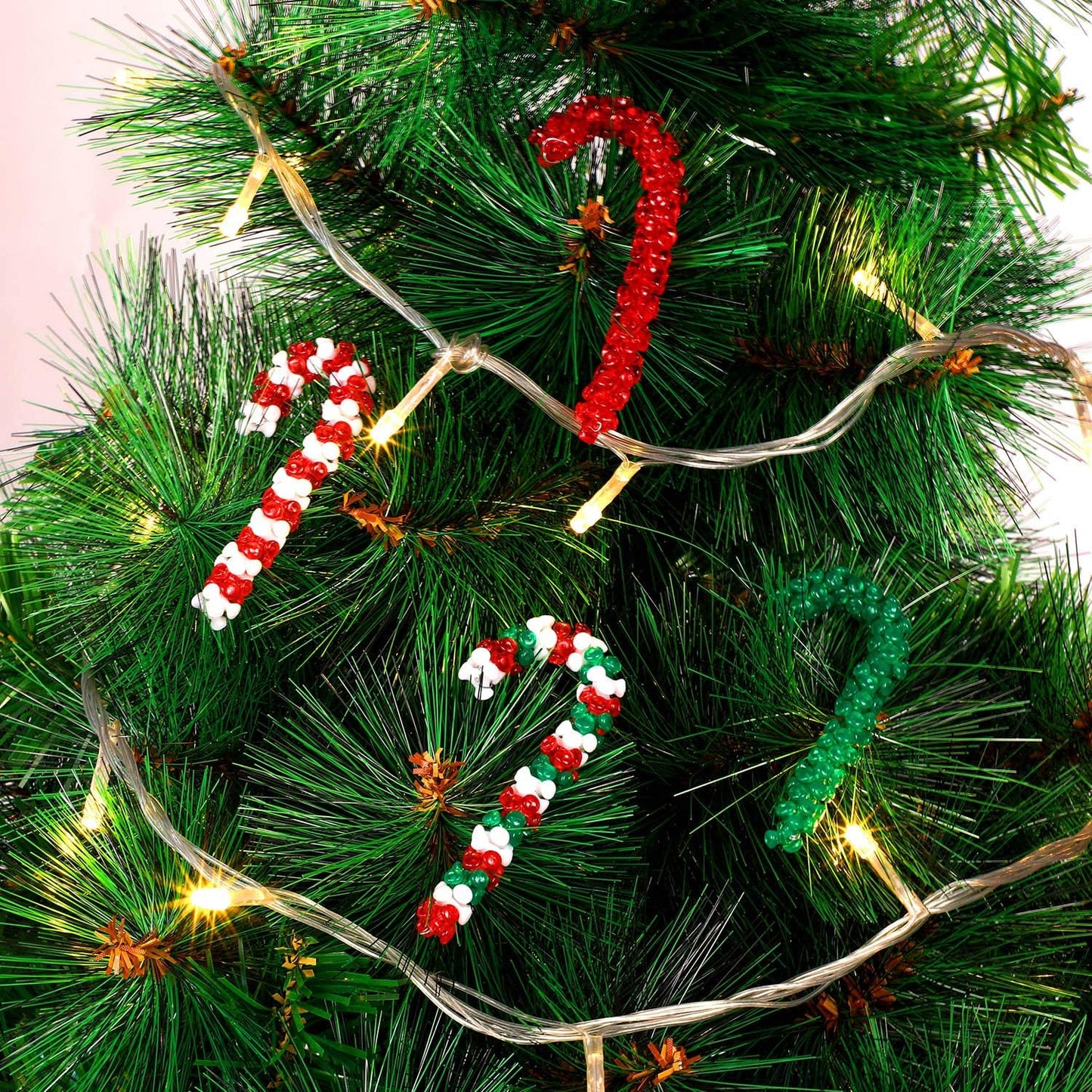 Christmas Acrylic Tri Beads