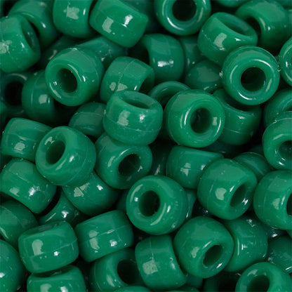 100pcs Colorful Acrylic Big Hole Pony Beads- 6x9mmLarge Hole Beads