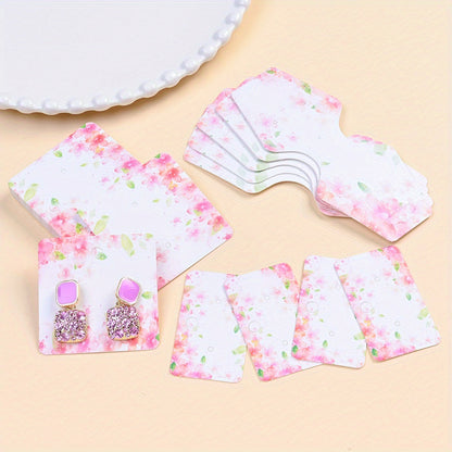 Flower Green Leaf Jewelry Display Cards