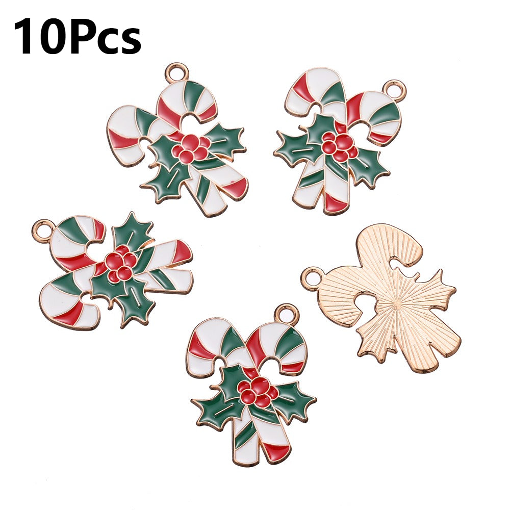 10/18PCS 13–29mm Christmas Alloy Pendant Set