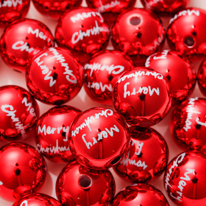 Patterned Round Acrylic Beads
