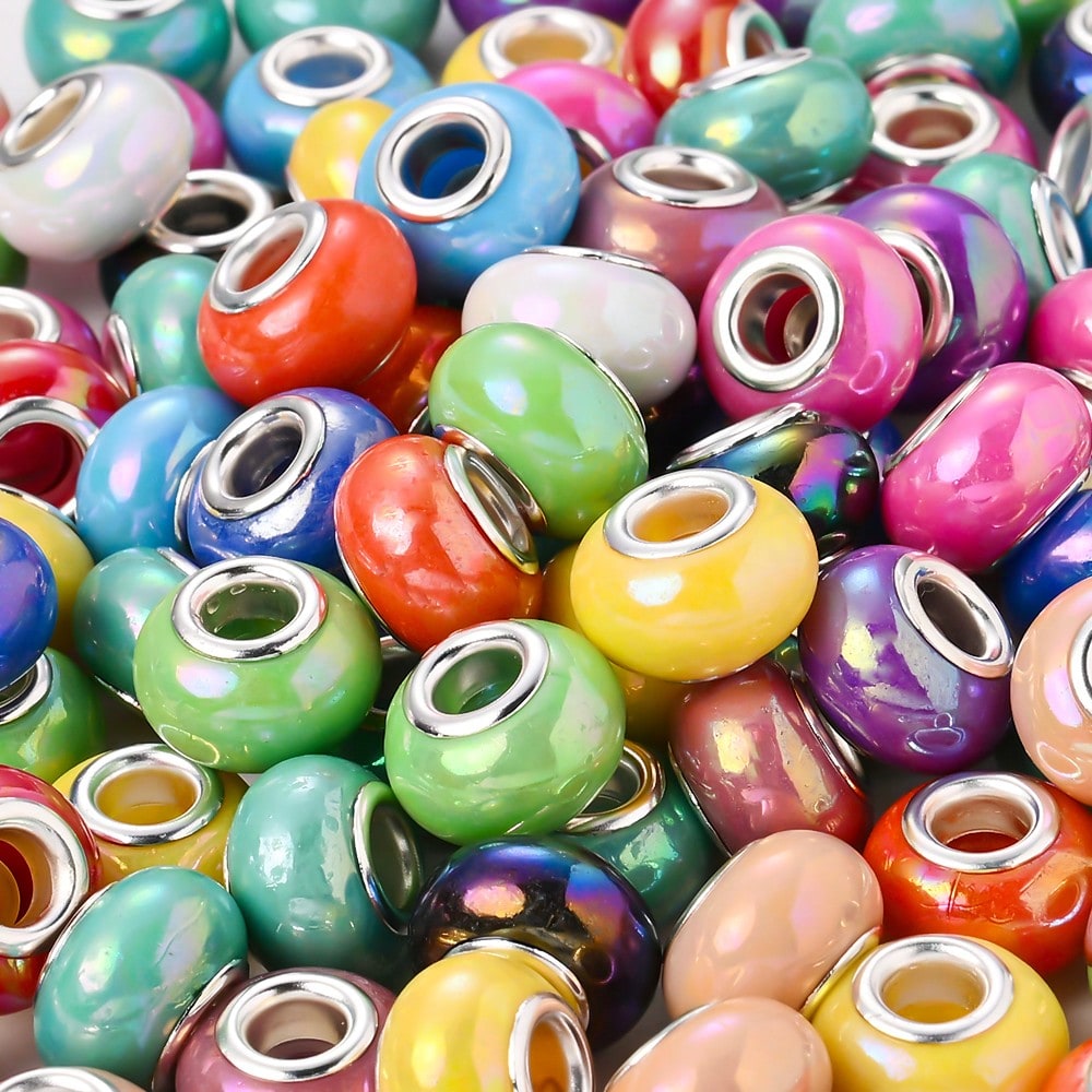 European Style Acrylic Large Hole Beads