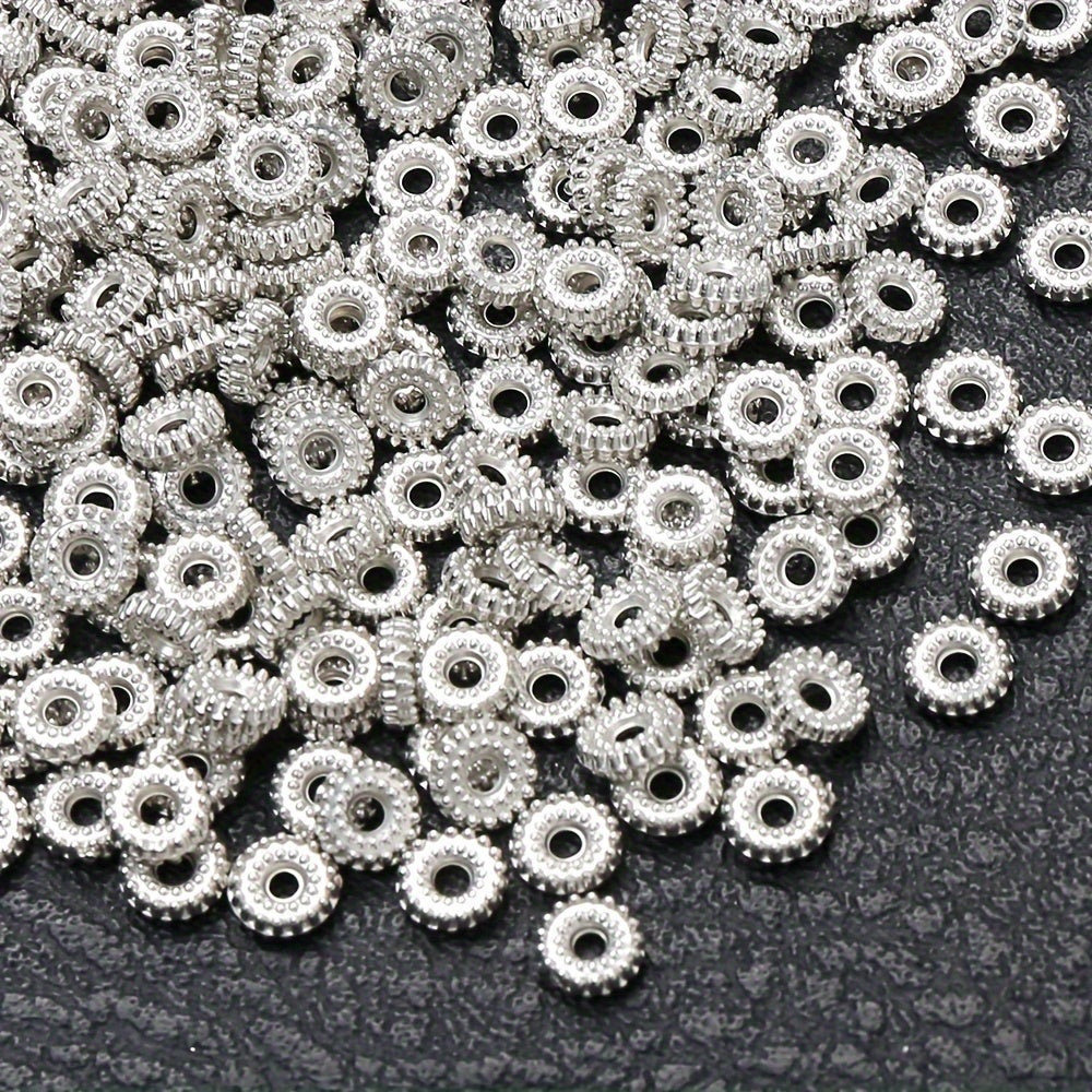 200PCS 6mm Round Gear Wheel Plastic Spacer Beads
