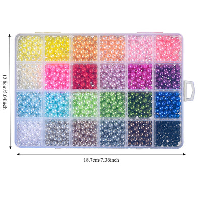 6 mm Colorful Imitation Pearl Beads Jewelry Making Kit