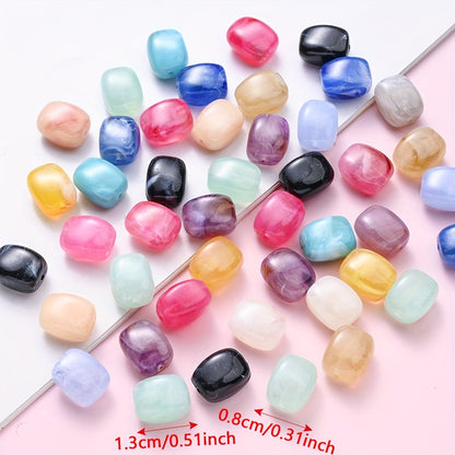 Pastel Cloud Square Acrylic Spacer Beads
