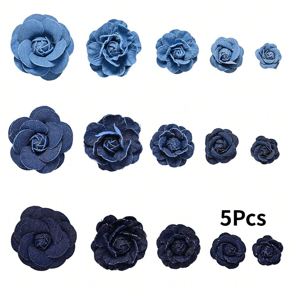 5PCS Artificial Rose Flower Head Set
