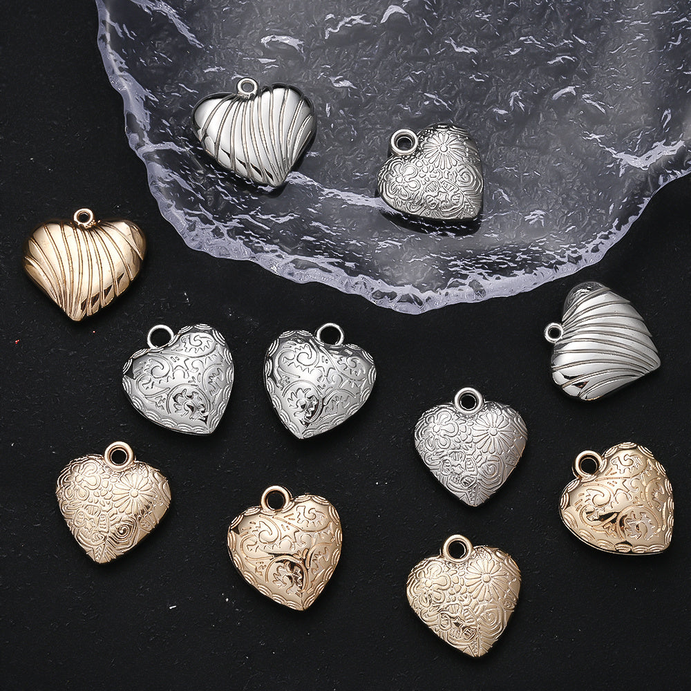 10PCS Gold & Silver CCB Love Pendant Set