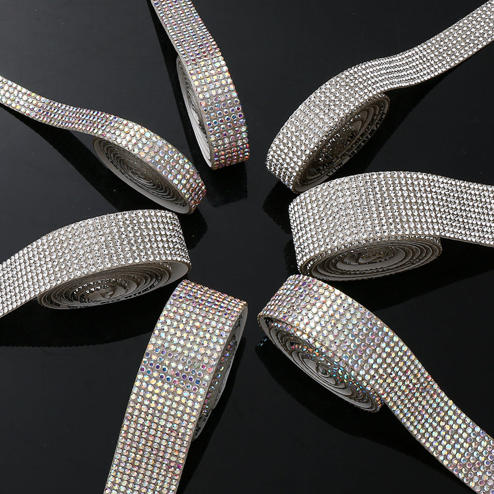 Self-Adhesive Rhinestone Trim Ribbon Set