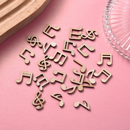 Wooden Music Note Decorative Embellishments