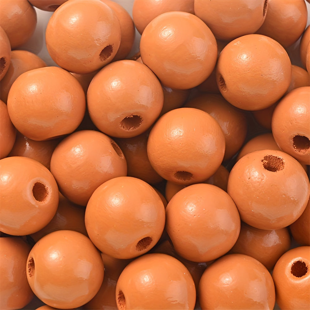 10PCS 16mm Animal Print Round Wooden Bead Set