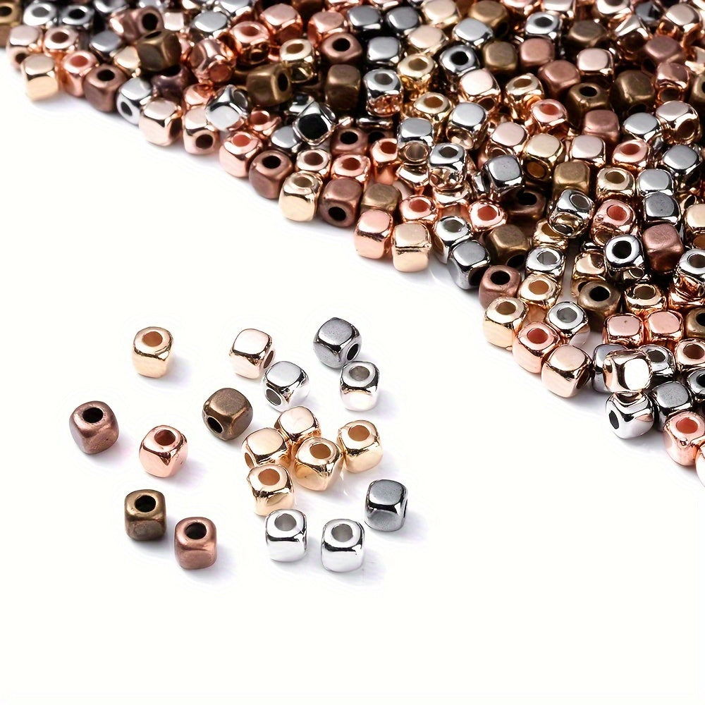 100PCS 3mm Multicolor Cube CCB Spacer Bead Set
