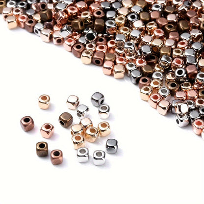 100PCS 3mm Multicolor Cube CCB Spacer Bead Set