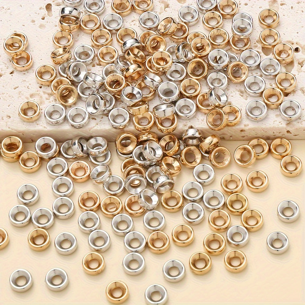 100PCS 7mm Large Hole Round Plastic Bead Set